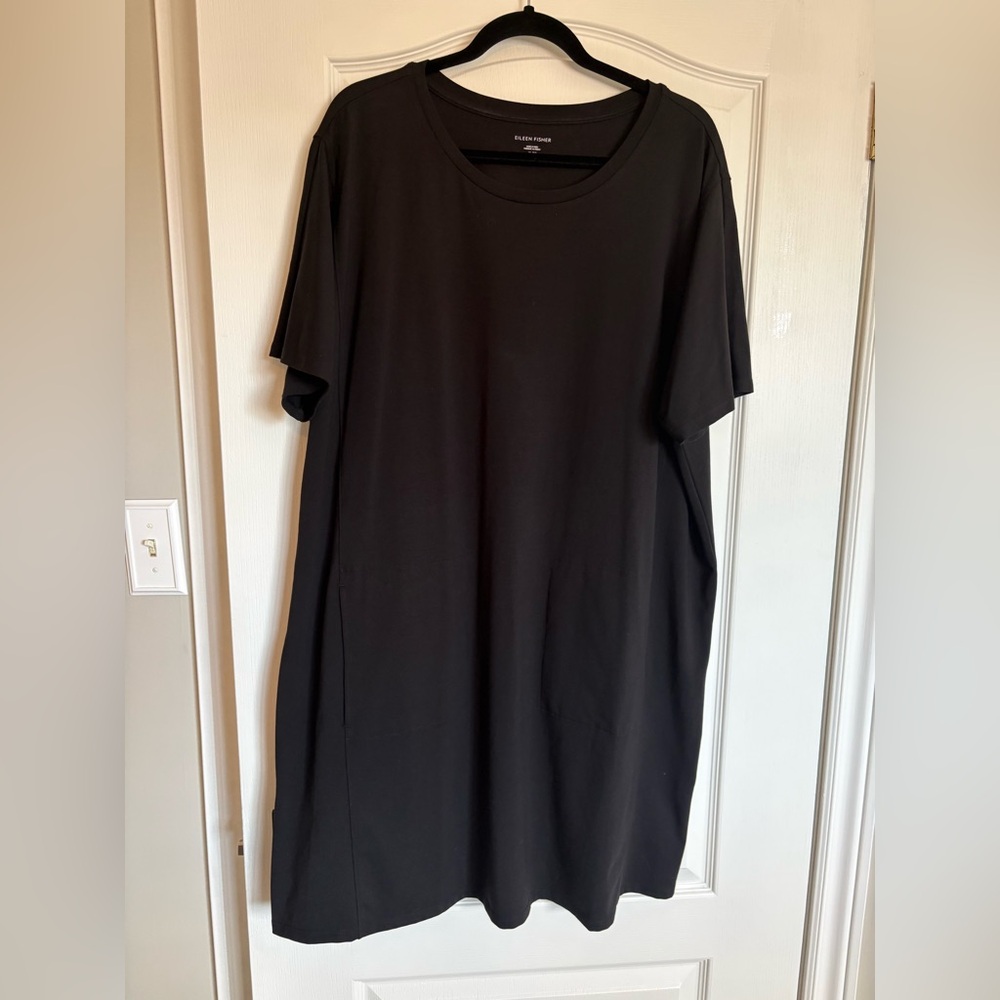 Eileen Fisher Black Short Sleeve Dress